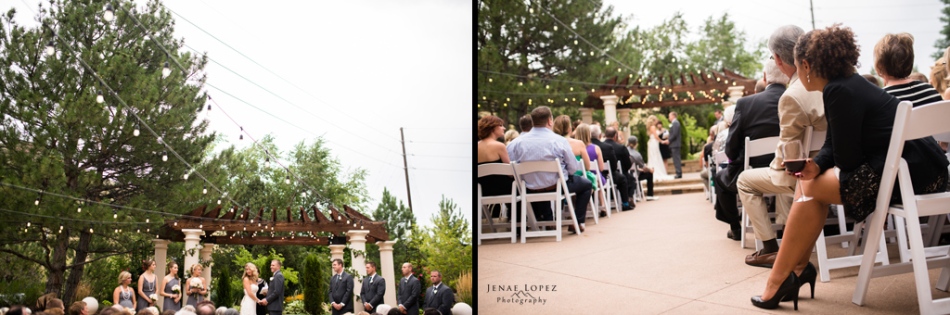 wedding ceremony at Briarwood Inn Golden Colorado